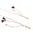 Brillenkette mit Kunstperlen und Quasten Gold 3 Stück