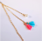 Brillenkette mit Kunstperlen und Quasten Gold Rosa 3 Stück