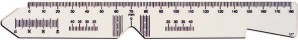 PD Messstab Transparent (Schwarze Markierungen) 205 mm