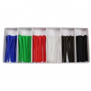 Set Bügelenden Silikon Ø 1,45 mm 60 Stück inkl. Box