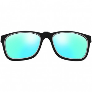 Flip Up Sonnenbrillenclip "Männchen" Blau verspiegelt