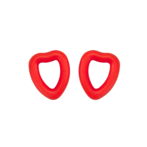 Anti-Rutsch Bügelenden Herz Rot 1 Paar