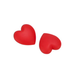 Anti-Rutsch Bügelenden Herz Rot 1 Paar