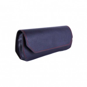 Kunstlederetui „Knöpfchen“ - Blau