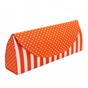 Dreiecketui "Kleini" - Orange-Rot