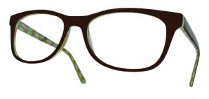 Acetatfassung "classic woman" Braun/ Grün