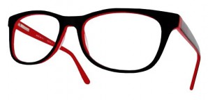 Acetatfassung "classic woman" Schwarz/ Rot