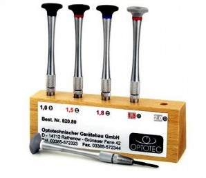 Sortiment "Schraubendreher ergonomisch mit Überwurf" im Holzsockel