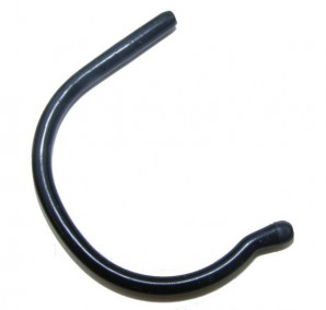 Sportbügelenden groß Bohrung Ø 1,35 mm Schwarz 5 Paar