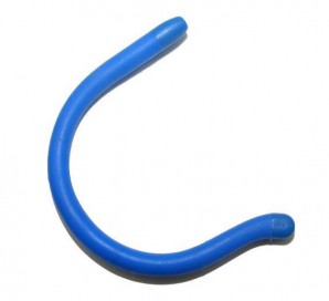 Sportbügelenden klein "F & W" Bohrung Ø 1 mm Dunkelblau 1 Paar