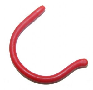 Sportbügelenden klein "F & W" Bohrung Ø 1 mm Rot 1 Paar