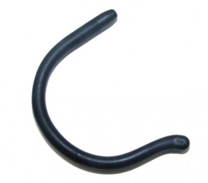 Sportbügelenden klein "F & W" Bohrung Ø 1 mm Schwarz 1 Paar