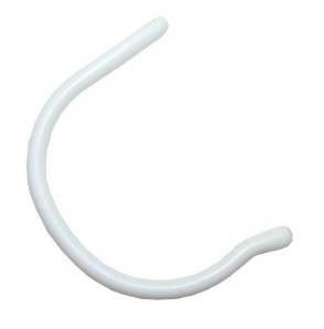 Sportbügelenden groß Bohrung Ø 1,35 mm Weiß 5 Paar