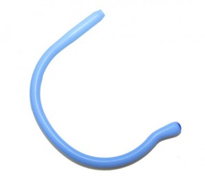 Sportbügelenden groß extraweich Bohrung Ø 1,35 mm Hellblau 1 Paar