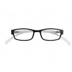 Lesebrille "Long Island" curved Schwarz Transparent