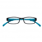Lesebrille "Long Island" curved Schwarz Hellblau