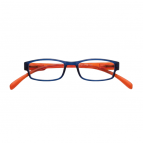 Lesebrille "Long Island" curved Dunkelblau Orange