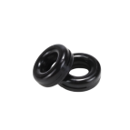 Anti-Rutsch Bügelenden Ringform Schwarz 1 Paar