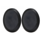 Anti-Rutsch Bügelenden Oval Schwarz 1 Paar