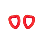 Anti-Rutsch Bügelenden Herz Rot 1 Paar