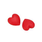 Anti-Rutsch Bügelenden Herz Rot 1 Paar