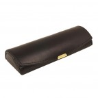 Leder Halbrundetui „Werni“ - mittel Schwarz