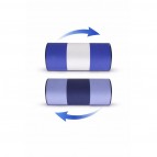 Zauberetui „Zille“ groß - Metallicblau/ Blau / Silber