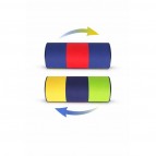 Zauberetui „Zille“ groß - Rot/ Gelb/ Blau / Grün