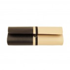 Halbrundetui „Hanna“ - Schwarz / Beige