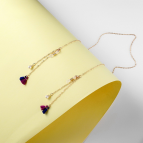 Brillenkette mit Kunstperlen und Quasten Gold 3 Stück