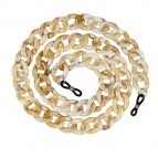 Brillenkette Acryl Beige 2 Stück
