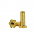 Hülsenmuttern 1,4 x 2,5 x 5,0 mm Gold 25 Stück