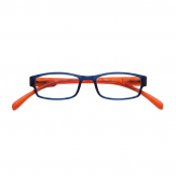 Lesebrille "Long Island" curved Dunkelblau Orange