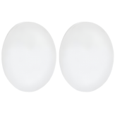 Anti-Rutsch Bügelenden Oval Farblos 1 Paar