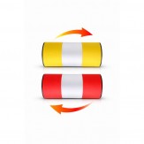 Zauberetui „Marcus“ groß - Gelb / Silber / Rot