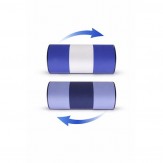 Zauberetui „Zille“ groß - Metallicblau/ Blau / Silber